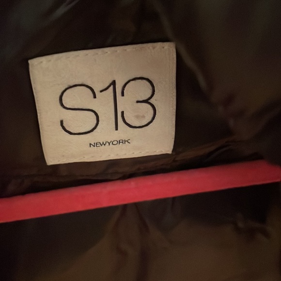 S13 black shiny duck down coat with belt - Picture 4 of 10